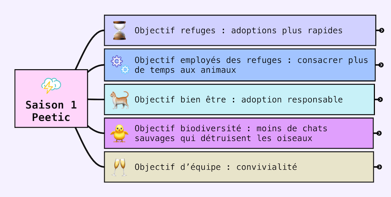 Les cinq objectifs